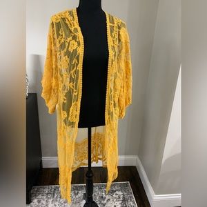 NWT JODIFL Yellow Lace Cover-Up